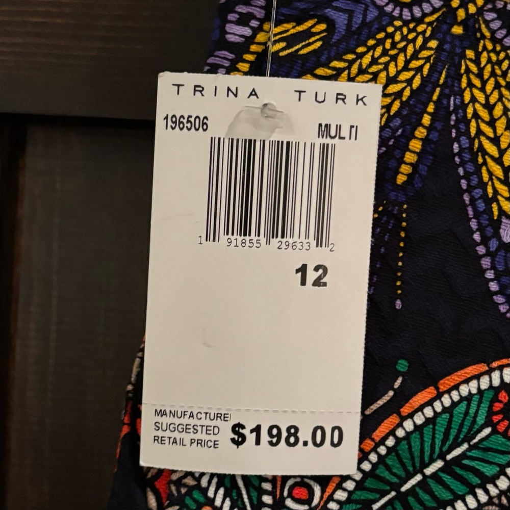 ❗️FINAL❗️NWT Trina Turk Multicolor Butterfly Print High Waist Shorts 12 - Picture 5 of 10